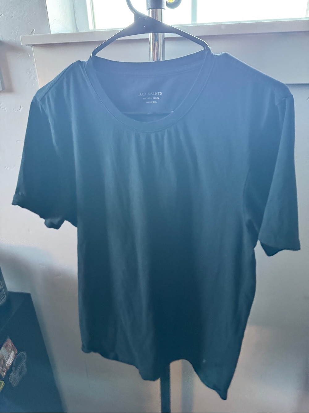 All Saints Men’s Crew Neck T-Shirt in Black